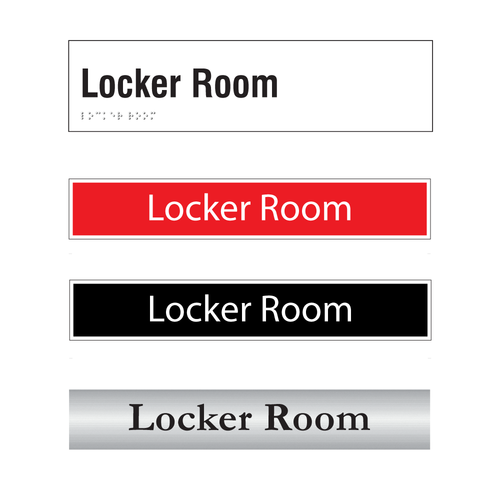 Locker Room Door Signs