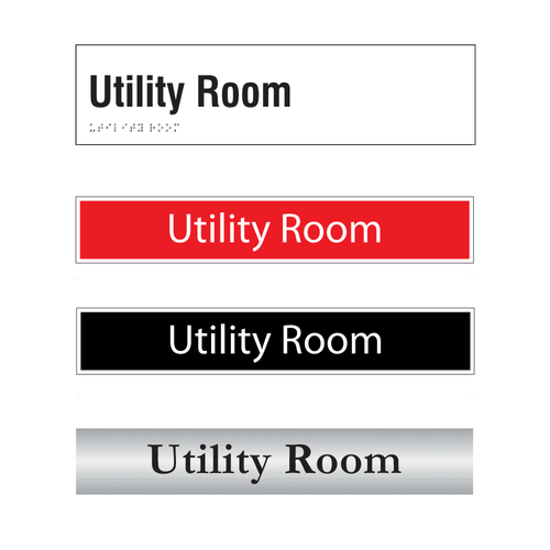 Utility Room Door Signs