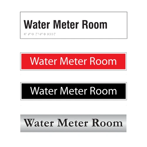 Water Meter Room Door Sign Series