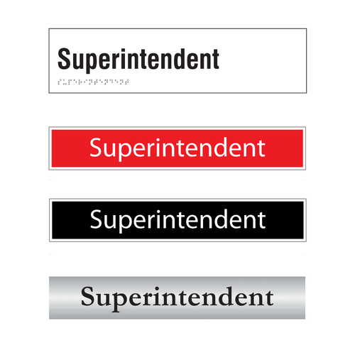 Superintendent Door Signs