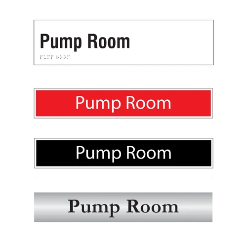 Pump Room Door Sign Series
