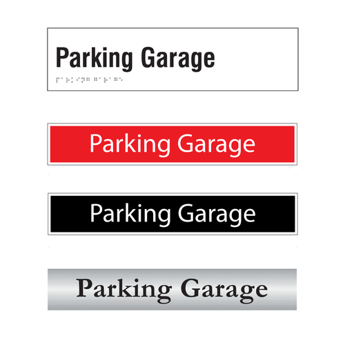 Parking Garage Door Signs