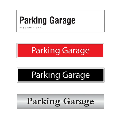 Parking Garage Door Sign Series