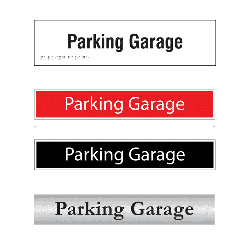Parking Garage Door Signs
