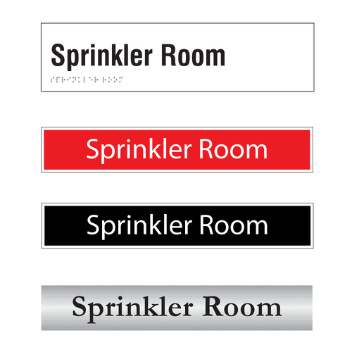 Sprinkler Room Door Sign Series