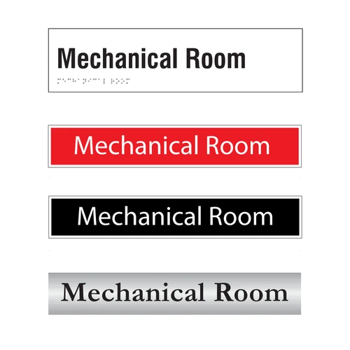 Mechanical Room Door Sign Series