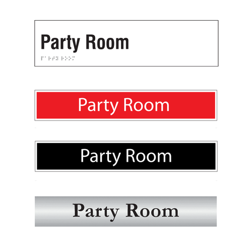 Party Room Door Signs