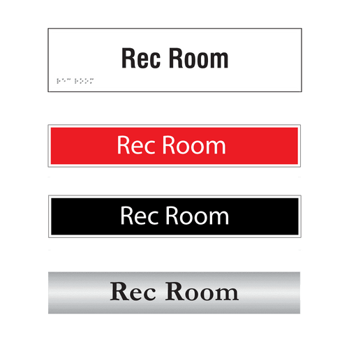 Rec Room Door Signs