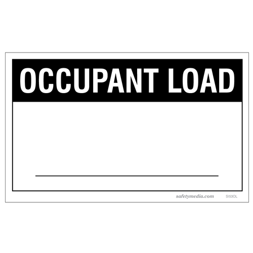 Occupant Load Sign, 9.75 x 6"