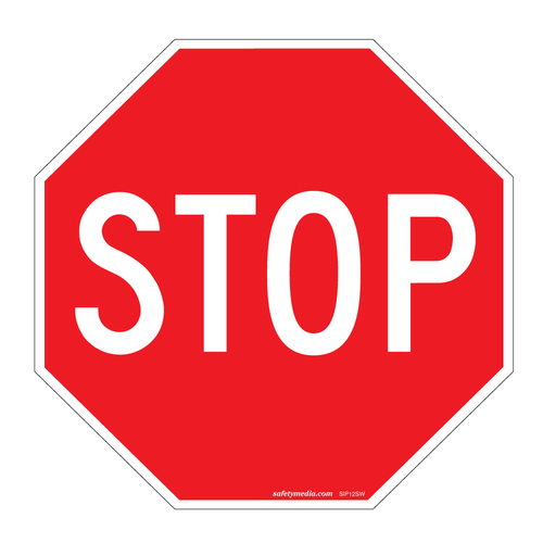 Non-Reflective Stop Sign, 12 x 12"