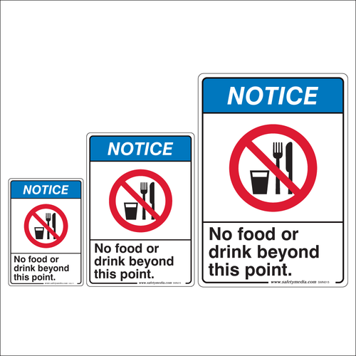 No Food Notice Sign