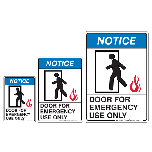 Door for Emergency Use Only Notice Signs