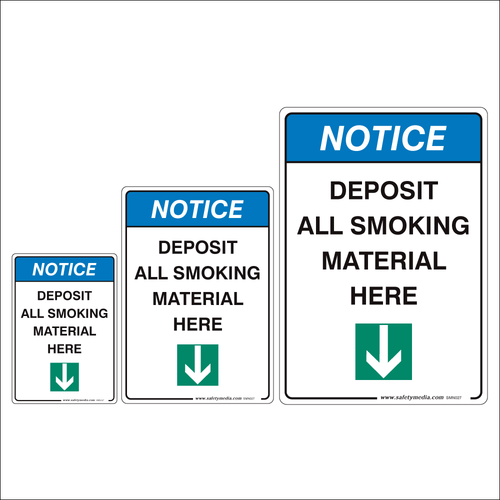 Smoking Material Notice Sign