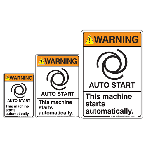 Auto Start Warning Sign
