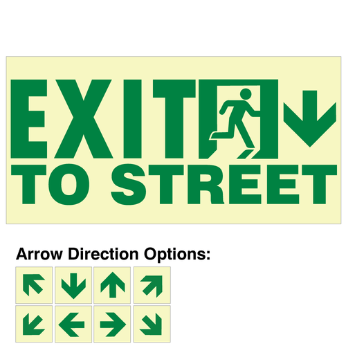Photolum Running Man Exit To Street Pathmarking Signs Photolum Running Man Exit To Street Pathmarking Signs