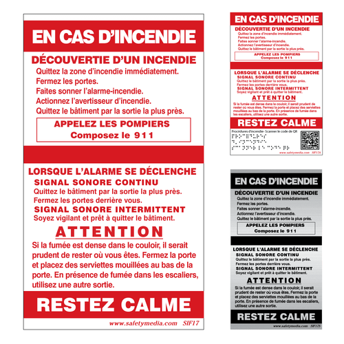 French In Case of Fire Sign