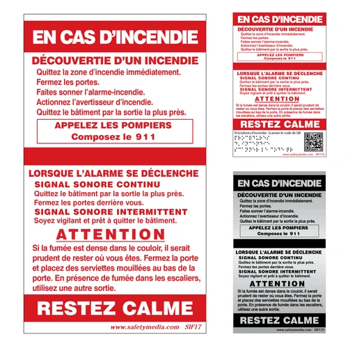 French In Case of Fire Sign