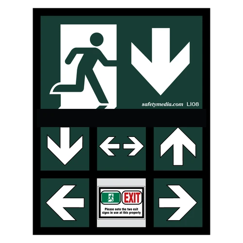 Replacement Running Man Translucent lenses for Existing Exit Signs