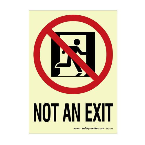 Not An Exit Signs - Photolum, Plastic, and Sticker 