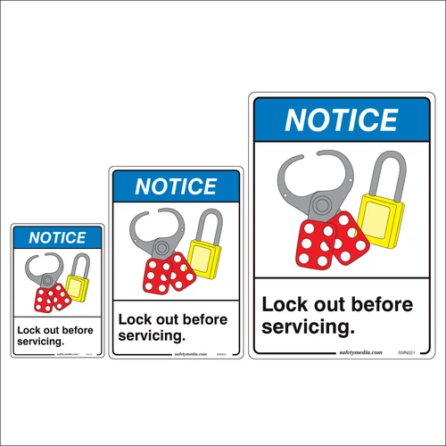 Lock Out Notice Signs