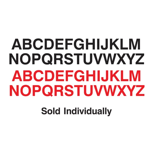 6" Individual Letter Vinyl Stickers Black or Red