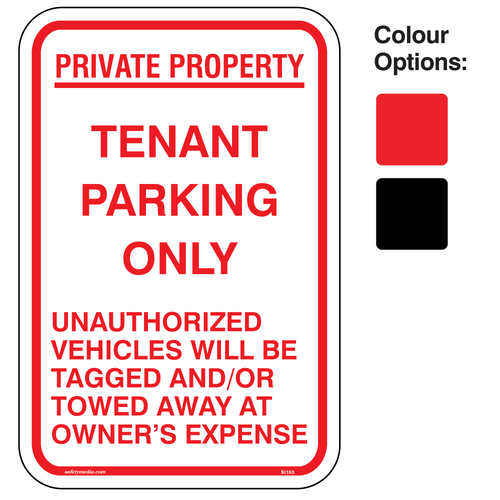 Tenant Parking Signs