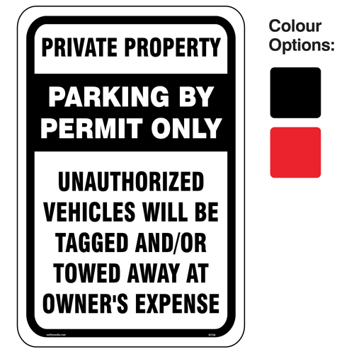 Parking by Permit Only Signs