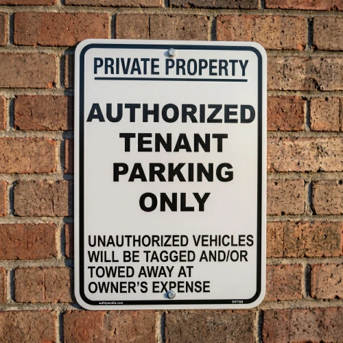 Authorized Tenant Parking Only Signs