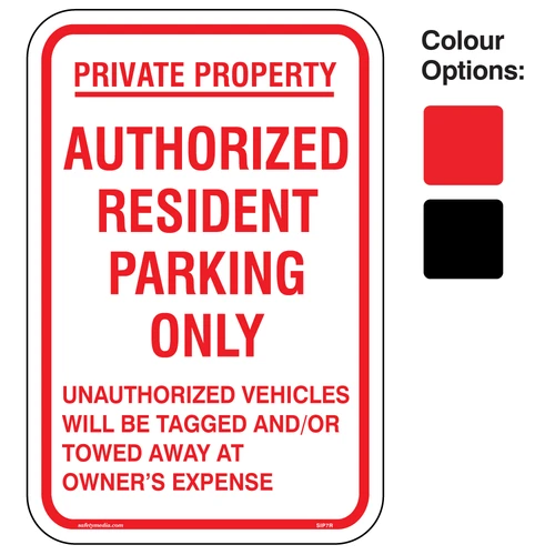 Resident Parking Only Signs
