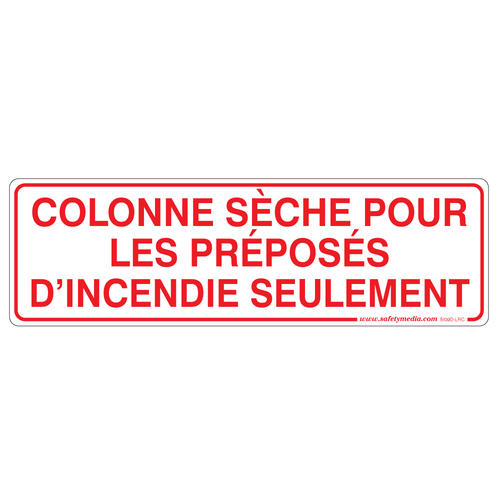 French Dry Standpipe Stickers