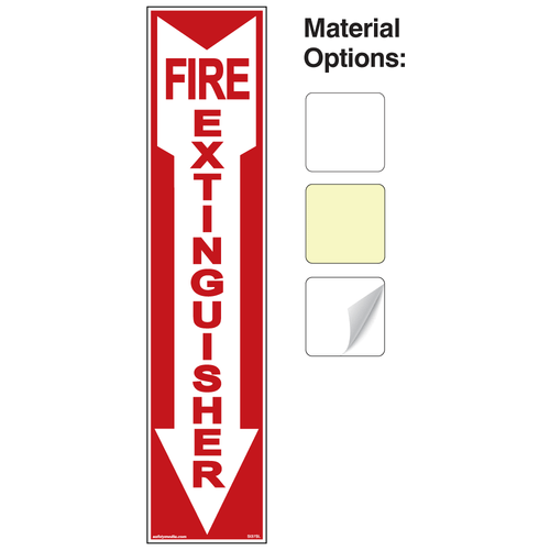 Fire extinguisher safety signs – glow