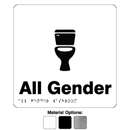 AODA All Gender Toilet Icon Washroom Signs