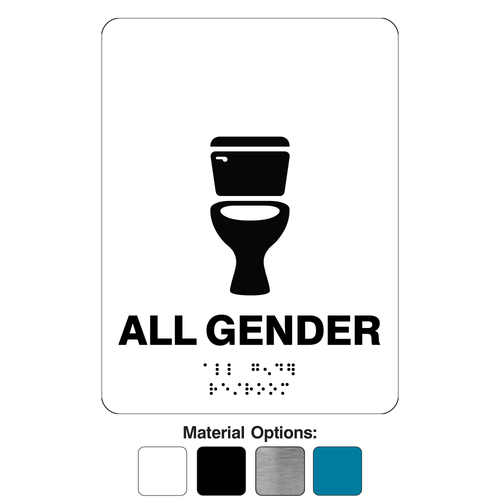 ADA All Gender Toilet Icon Restroom Signs