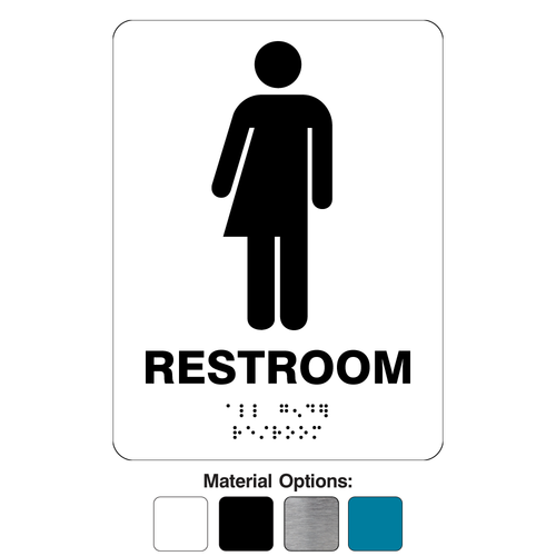 ADA Inclusive All Gender Restroom Plastic Signs