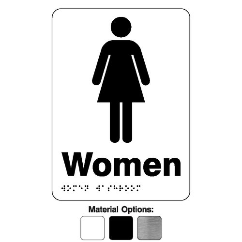 AODA Women's Washroom Plastic Signs AODA Women's Washroom Plastic Signs