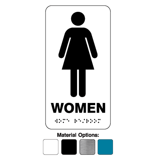 ADA Women's Restroom Plastic Signs