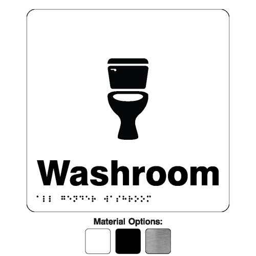 AODA Toilet Icon Washroom Plastic Signs AODA Toilet Icon Washroom Plastic Signs