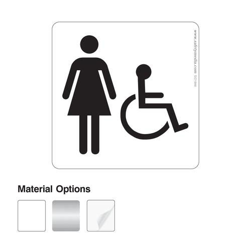 Women's Wheelchair Accessible Washroom Signs