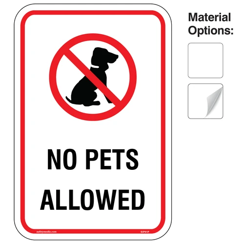 No Pets Allowed signs