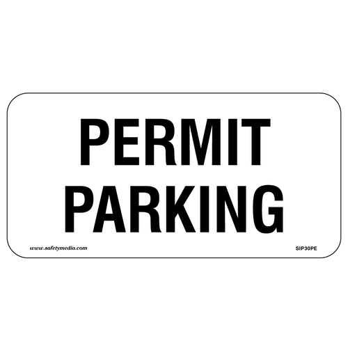 Permit Parking Small Aluminum Sign