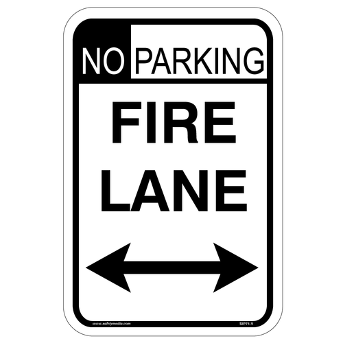 No Parking Fire Lane Sign, Vancouver Bylaw