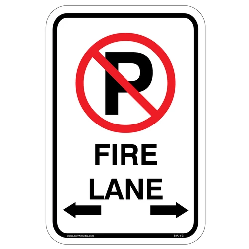 No Parking Fire Lane Sign