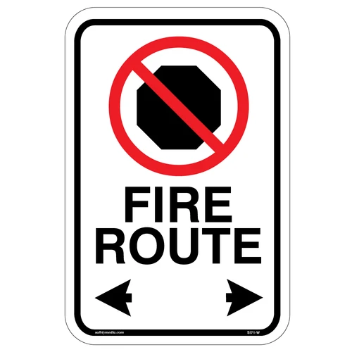 Fire Route No Stop Sign