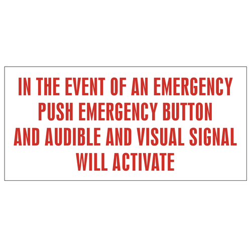 Emergency Call System Sign