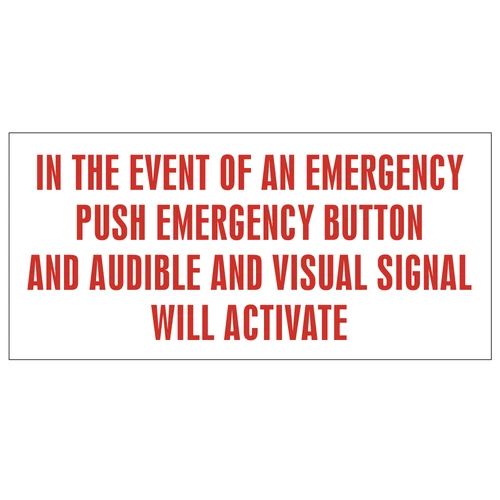 Emergency Call System Sign
