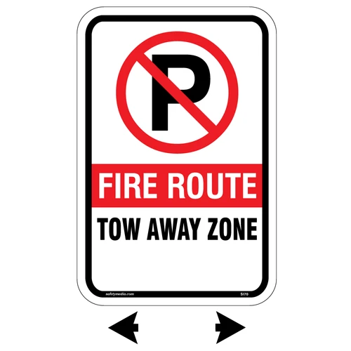 Fire Route Tow Zone Aluminum Sign