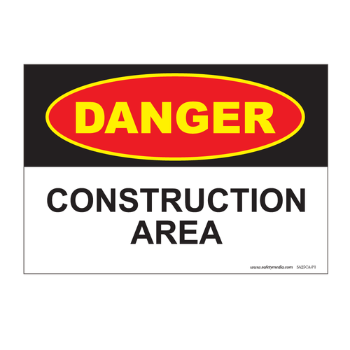 Danger Construction Area Sign