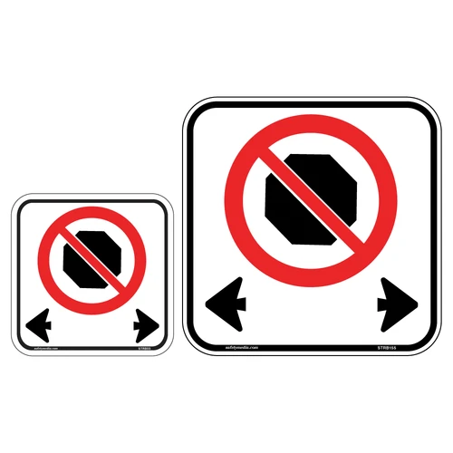 Regulatory No Stopping Sign indicates areas where stopping is not allowed at any time.