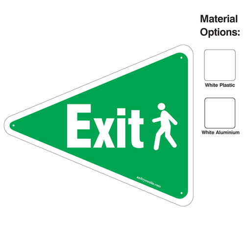 Pedestrian Exit Left Triangle Signs