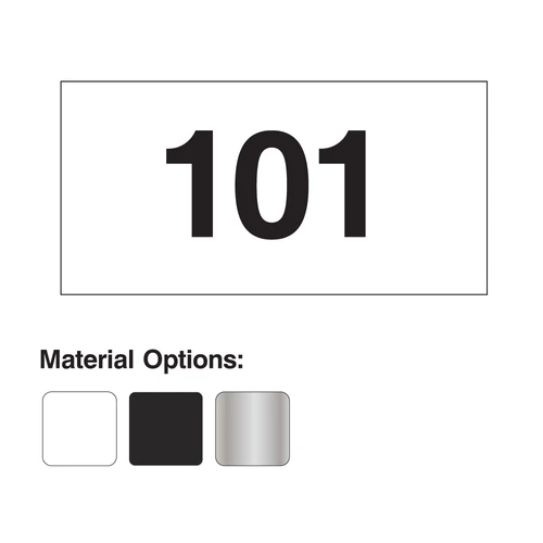 Unit Number Signs with printed and raised options for professional and accessible unit identification.